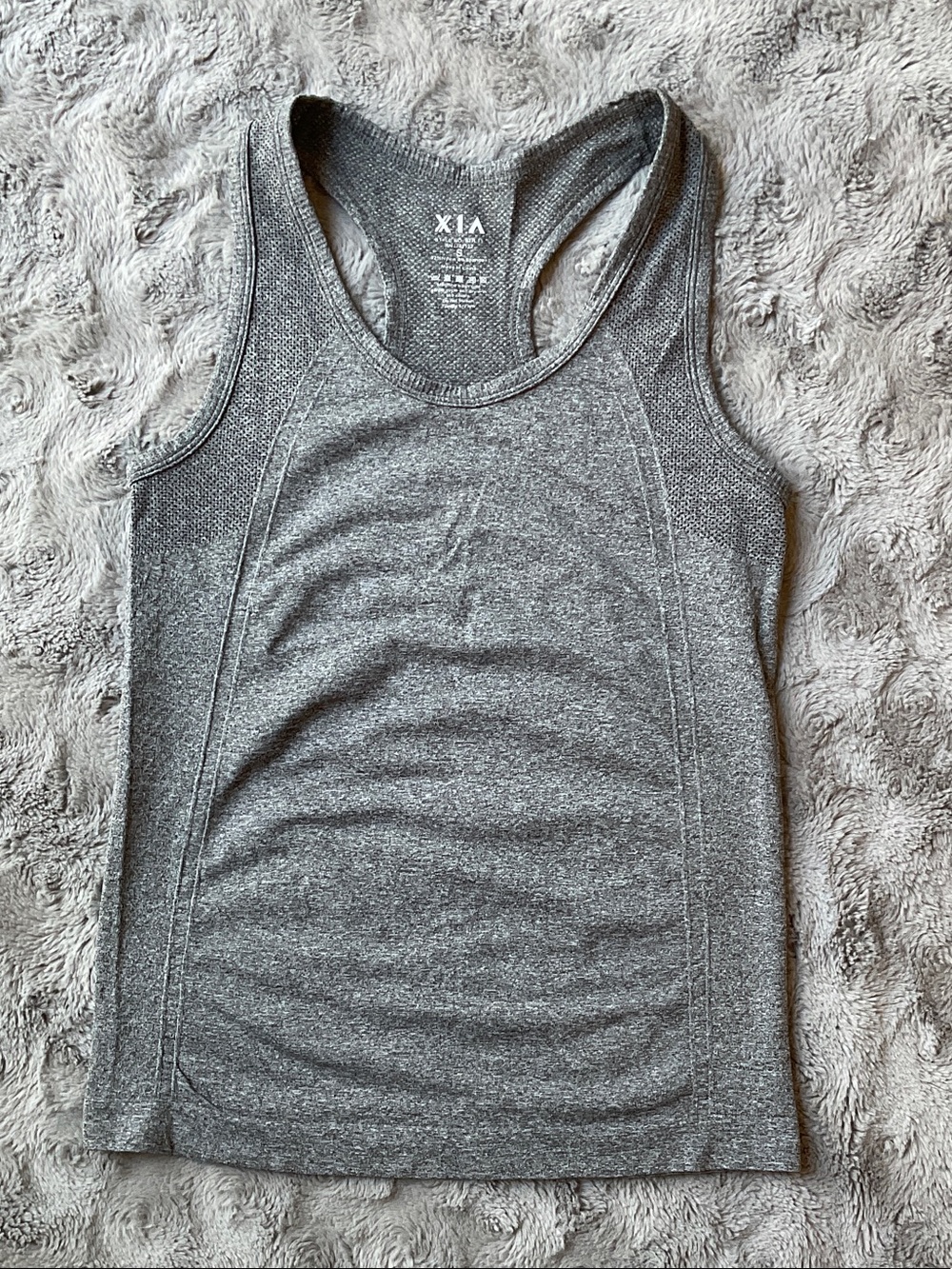 Women's Gray Racerback Performance Tank Top